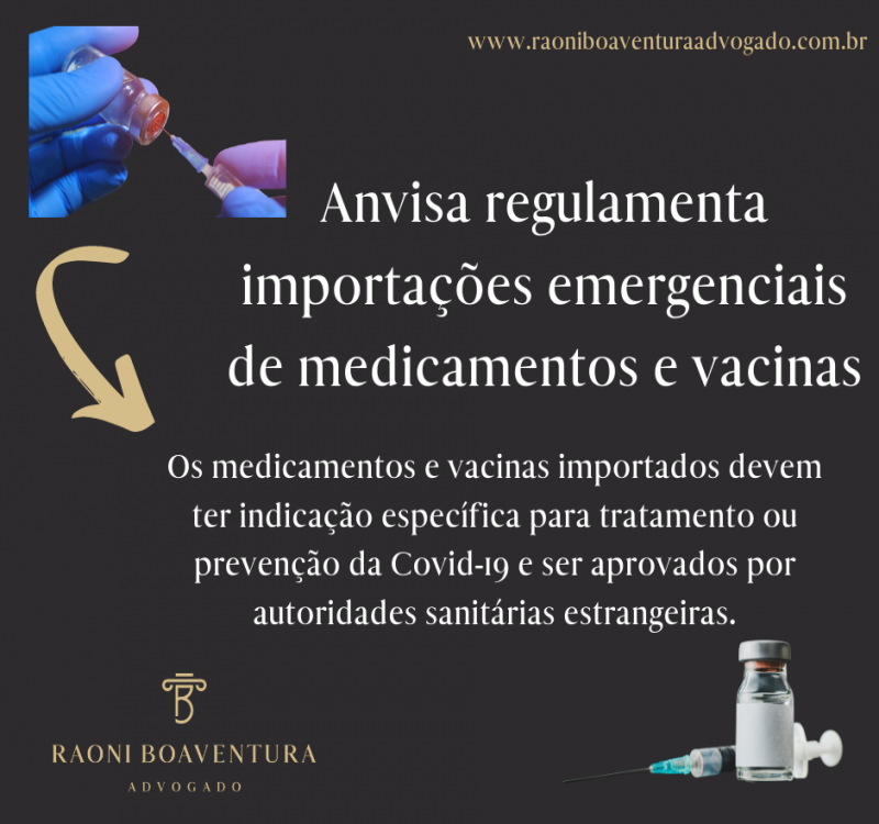 Anvisa regulamenta importações emergenciais de medicamentos e vacinas